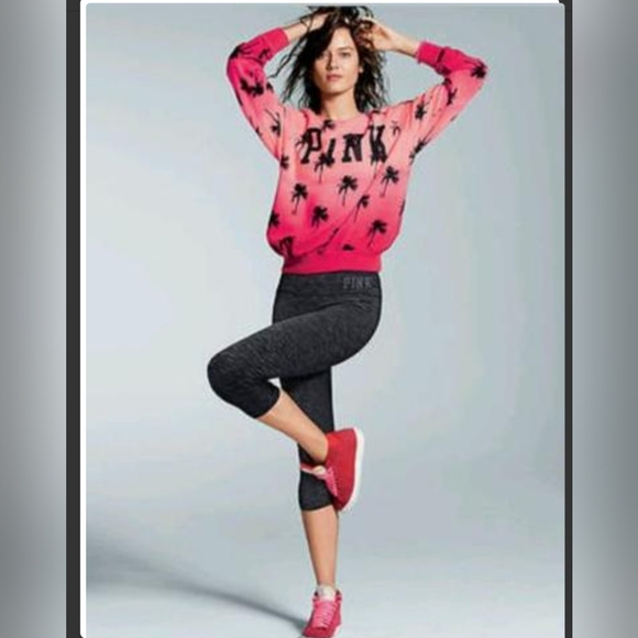 Victoria's Secret Pink Ombre Palm Tree Top "L" - Picture 2 of 10